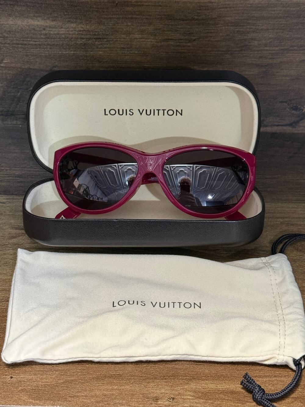 Louis Vuitton Z0447E Fuchsia Pink Flore Sunglasses Split Stem Frame CaseDust Bag